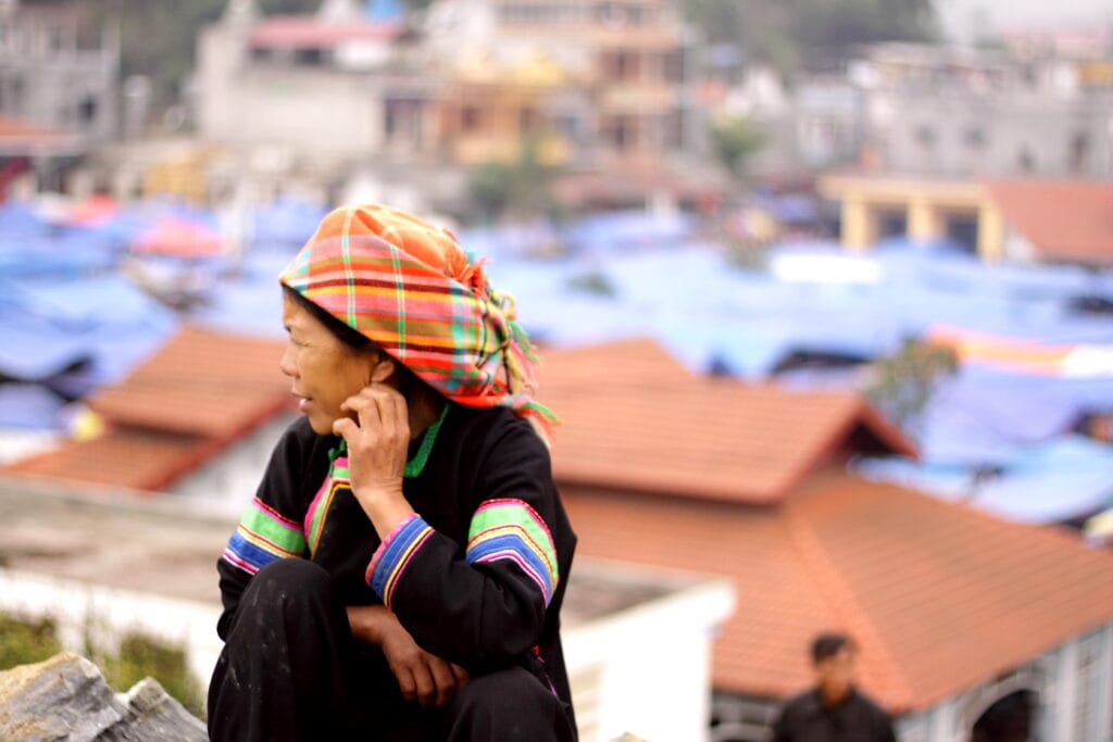 A woman in Vietnam.