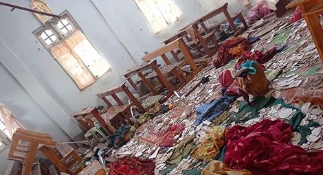 A Catholic church attacked in Kayan Thar Yar village in Kayah (Karenni) State.