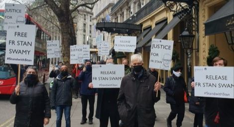 Silent protest launches campaign calling for release of Father Stan Swamy