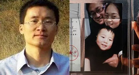 L: Tang Jingling (Photo: China Aid), R: Wang Quanzhang and family (Photo: Reuters)