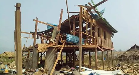 Airstrikes in Karen State, 2021. Photo: Free Burma Rangers.