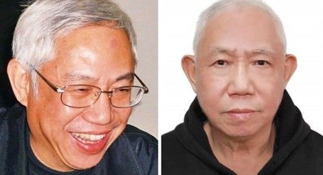 Elder Hu Shigen, before his detention in July 2015 (L) and after his release in March 2023 (R).