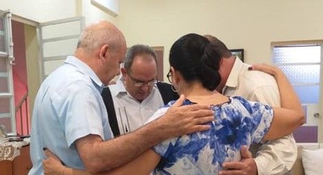 Leaders of the Cuban Evangelical Alliance gathered in prayer, three were prevented from travelling