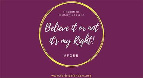 New campaign calls on people to become FoRB defend