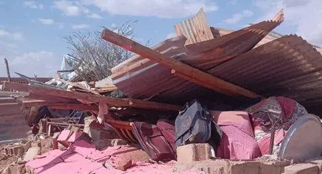 Demolished Pentecostal Church buildings in Khartoum.