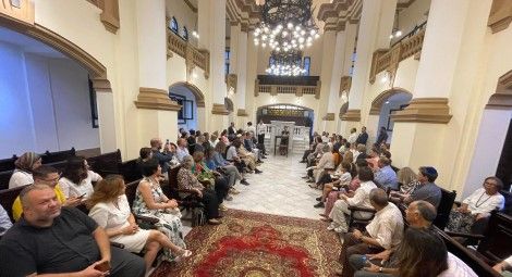 Rosh Hashanah celebrations at the Heliopolis Synagogue in Cairo. Credit: Facebook/JCC Cairo