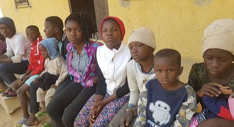 Children from the Du Merci centre