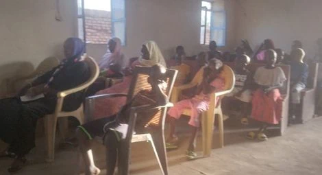 Christians sheltered in the Episcopal Church in El Fasher.