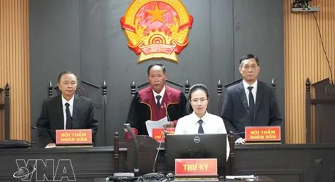 The Peoples Court of Dak Lak sentences Nguyen Dinh Thang in absentia. Credit: Vietnam News Agency