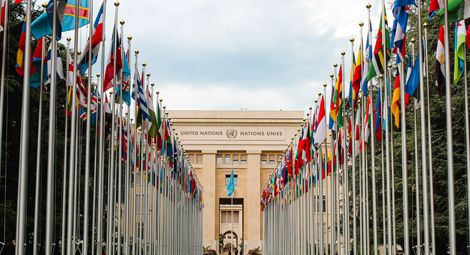 Flags at the United Nations, Geneva. Mathias P. R. Reding