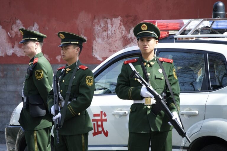 CHN Police officer Beijing. FREE TO USE