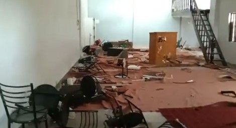 Damage at the House of Prayer church in Roorkee