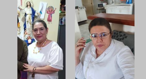 Carmen Maria Saenz Martinez (L) and Lesbia del Socorro Gutierrez Poveda (R)