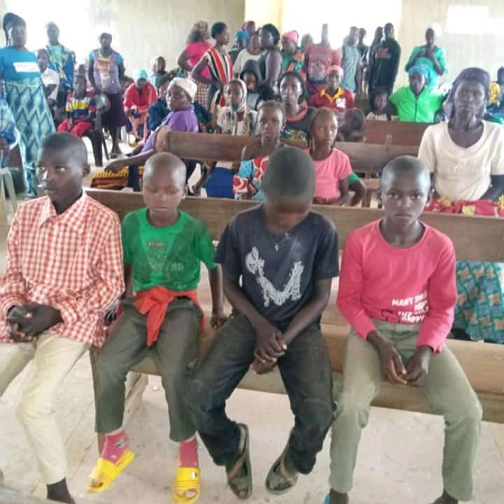 IDPs at the emergency camp.