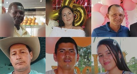 L-R: James Caicedo, Carlos Valero, Maryuri Hernández, Isaíd Gómez, Nixon Peñalosa, Maribel Silva