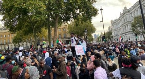 Anti-coup protesters in London. 30 October 2021.