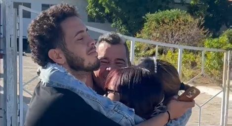 Pastor Lorenzo reuniting with his family, January 2025