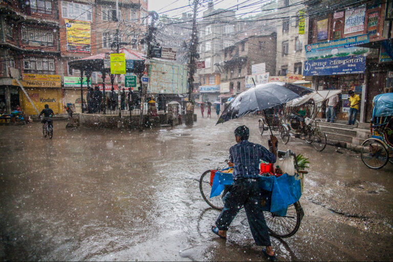 Street scenes in the historical center of Kathmandu, Nepal